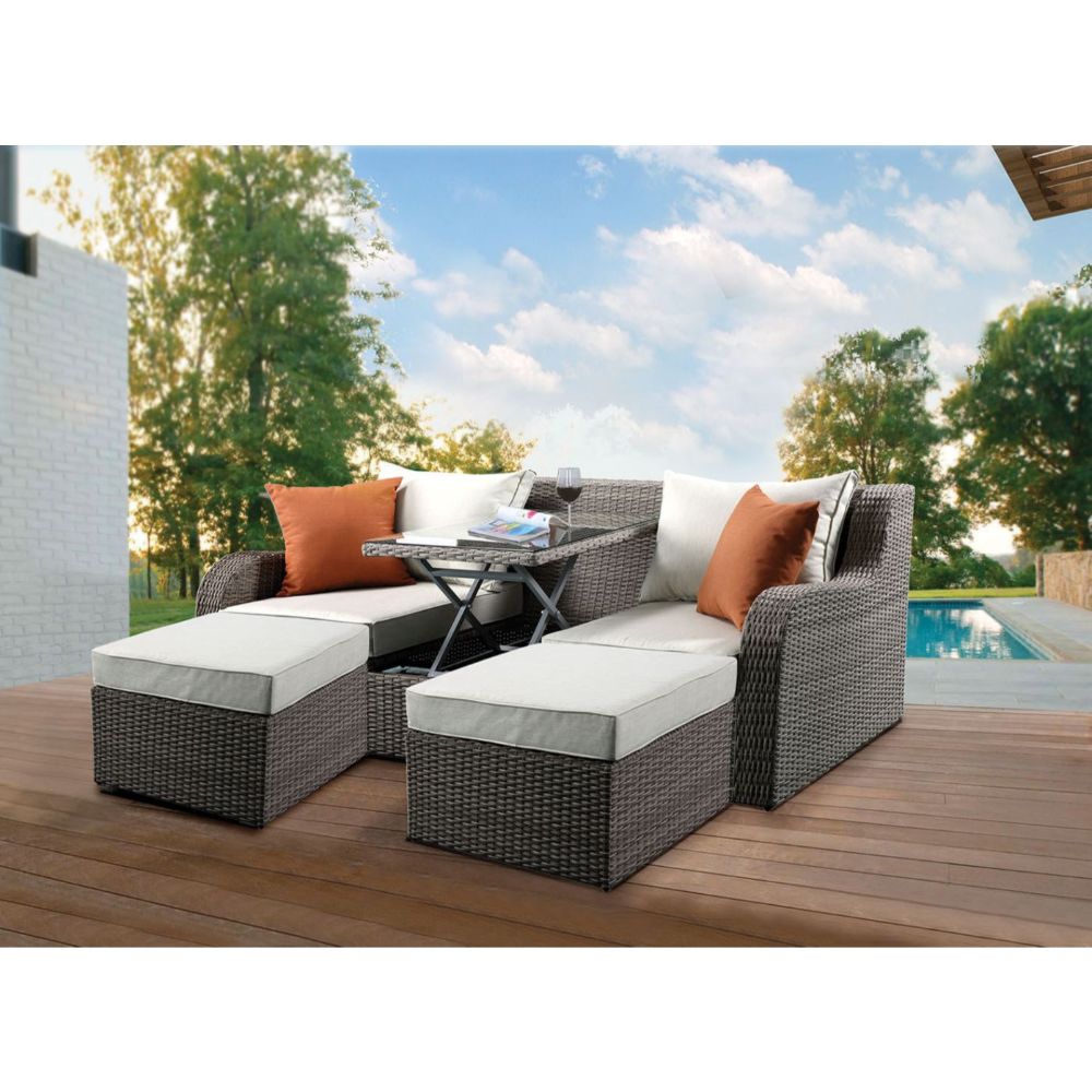 Salena Patio Sofa & Ottoman