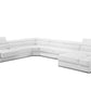 Divani Casa Pella - Modern White Italian Leather U Shaped Sectional Sofa