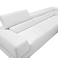 Divani Casa Pella - Modern White Italian Leather U Shaped Sectional Sofa