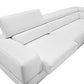 Divani Casa Pella - Modern White Italian Leather U Shaped Sectional Sofa