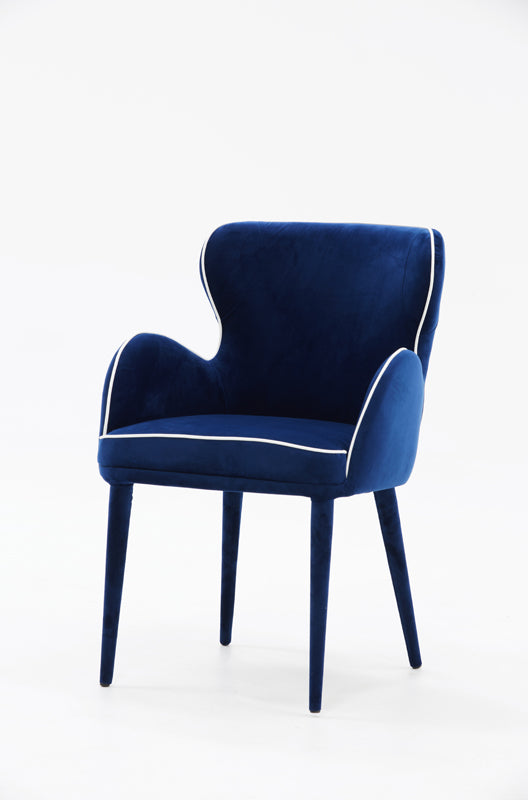 Modrest Tigard Modern Blue Fabric Dining Chair