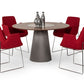 Modrest Altair Modern Red Fabric Dining Chair