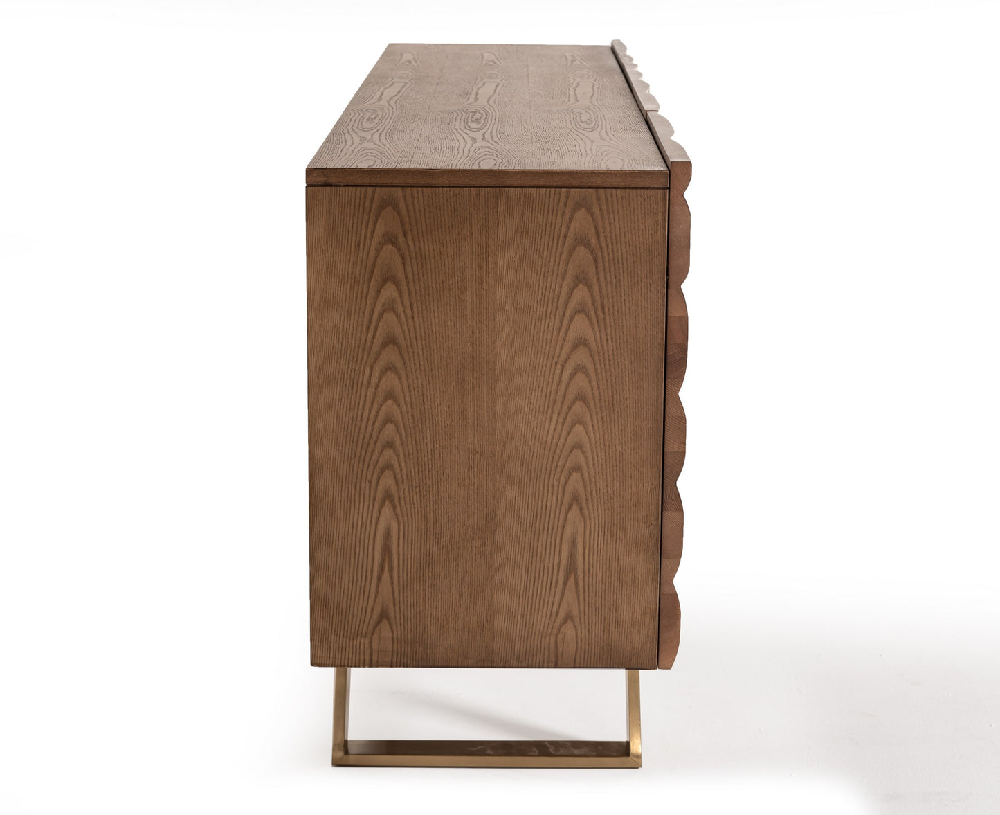 Modrest Finley Modern Walnut & Gold Buffet