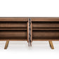 Modrest Finley Modern Walnut & Gold Buffet