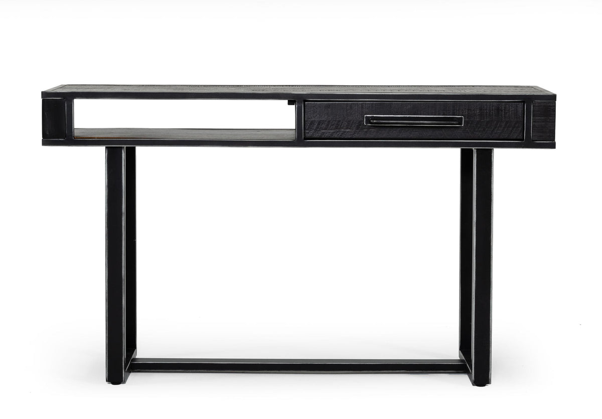Modrest Hardy Modern Black Acacia Console Table