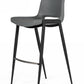 Modrest Bitely - Modern Gray Eco-Leather Bar Stool (Set of 2)