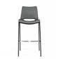 Modrest Bitely - Modern Gray Eco-Leather Bar Stool (Set of 2)