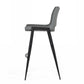 Modrest Bitely - Modern Gray Eco-Leather Bar Stool (Set of 2)