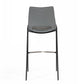 Modrest Bitely - Modern Gray Eco-Leather Bar Stool (Set of 2)