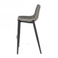 Modrest Jane - Modern Grey Eco-Leather Bar Stool (Set of 2)