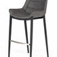 Modrest Robert - Modern Grey Eco-Leather Bar Stool (Set of 2)