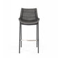 Modrest Robert - Modern Grey Eco-Leather Bar Stool (Set of 2)