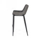 Modrest Robert - Modern Grey Eco-Leather Bar Stool (Set of 2)