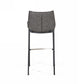 Modrest Robert - Modern Grey Eco-Leather Bar Stool (Set of 2)