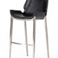 Modrest Dave - Modern Black Eco-Leather Bar Stool (Set of 2)
