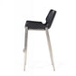 Modrest Dave - Modern Black Eco-Leather Bar Stool (Set of 2)