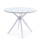 Modrest Dallas - Modern Brushed Stainless Steel Dining Table