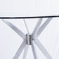 Modrest Dallas - Modern Brushed Stainless Steel Dining Table