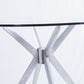 Modrest Dallas - Modern Brushed Stainless Steel Dining Table