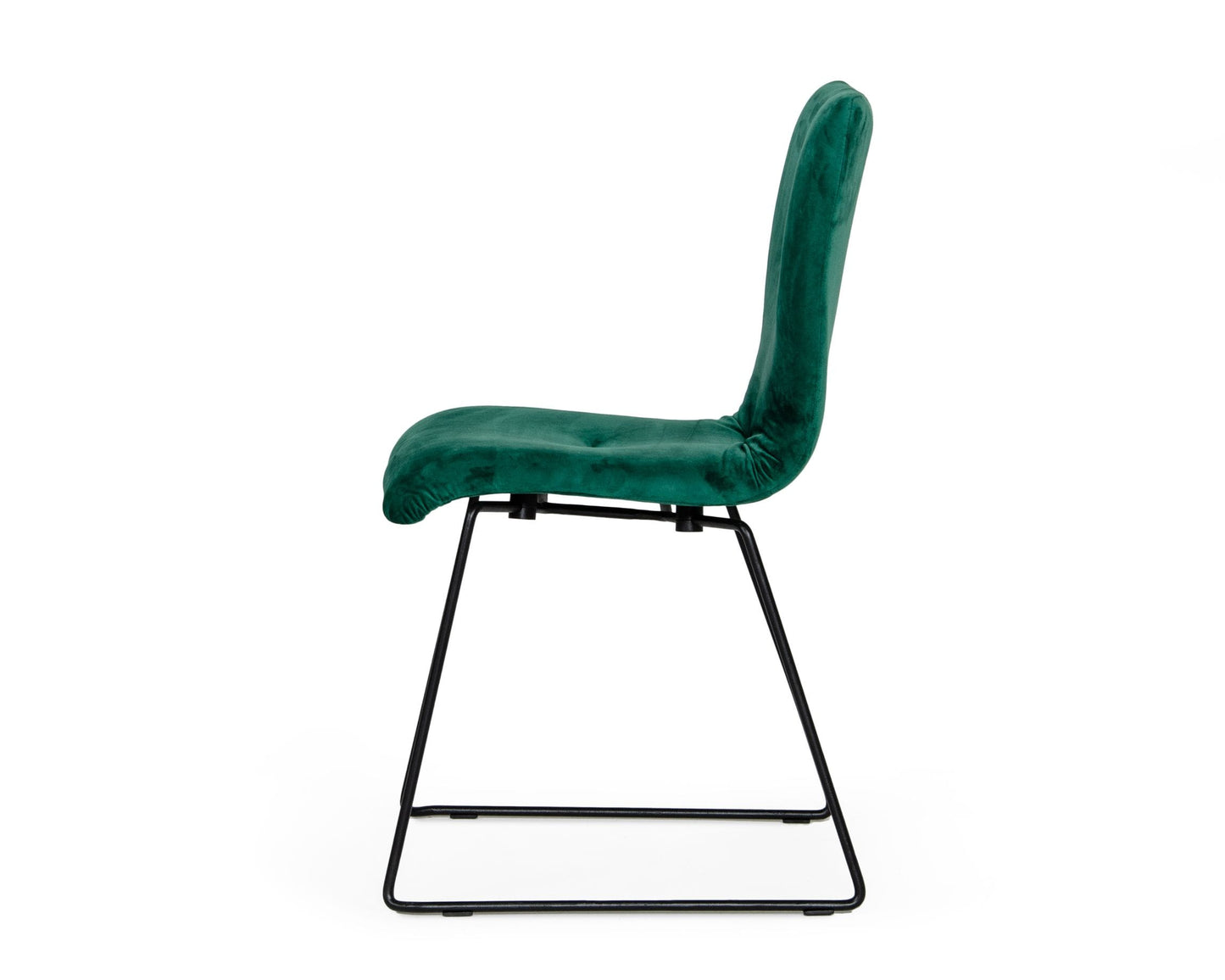 Modrest Yannis - Modern Green Fabric Dining Chair (Set of 2)