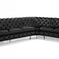 Divani Casa Sheila - Modern Black Velvet Sectional Sofa