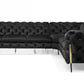 Divani Casa Sheila - Modern Black Velvet Sectional Sofa