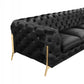 Divani Casa Sheila - Modern Black Velvet Sectional Sofa