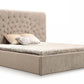Modrest Moontide - Glam Beige Velvet and Brushed Brass Bed