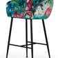 Modrest Roxann - Contemporary Floral Velvet Bar Stool