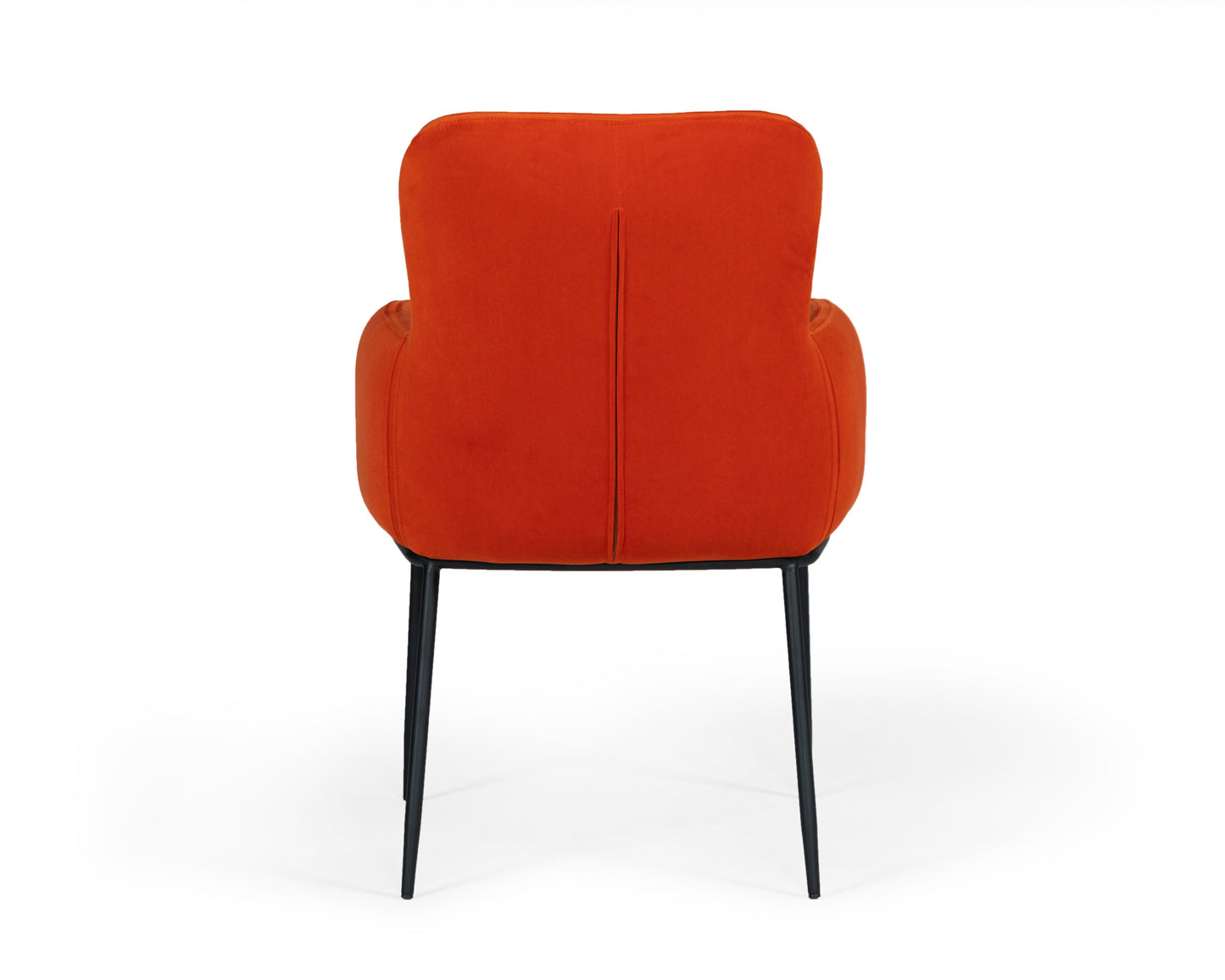 Modrest Frisco - Mid-Century Orange Velvet dining Chair