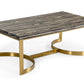 Modrest Greely - Glam Black and Gold Marble Coffee Table