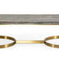 Modrest Greely - Glam Black and Gold Marble Coffee Table