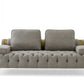 Divani Casa Ladera - Glam Grey and Gold Fabric Loveseat