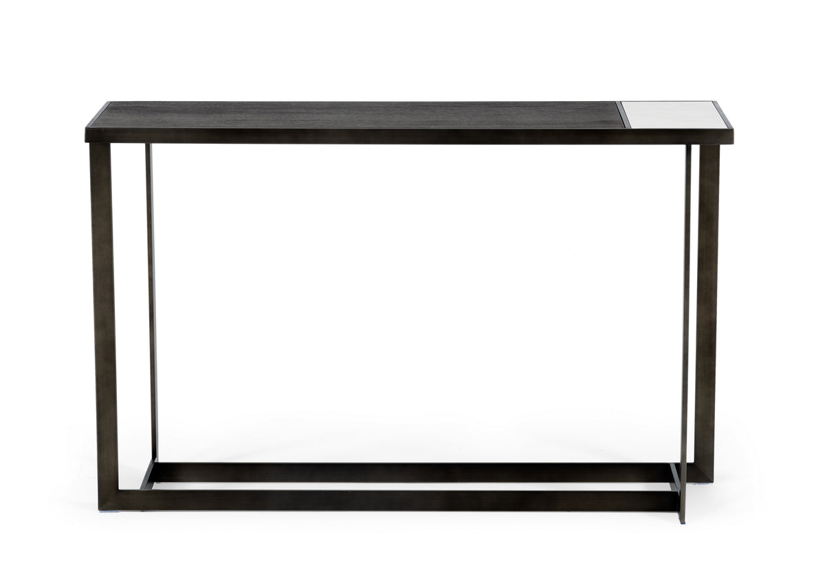 Modrest Fargo - Modern Ceramic & Grey Walnut Console Table