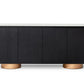 Modrest Peak - Modern White Ceramic/Black Oak/Rosegold Buffet
