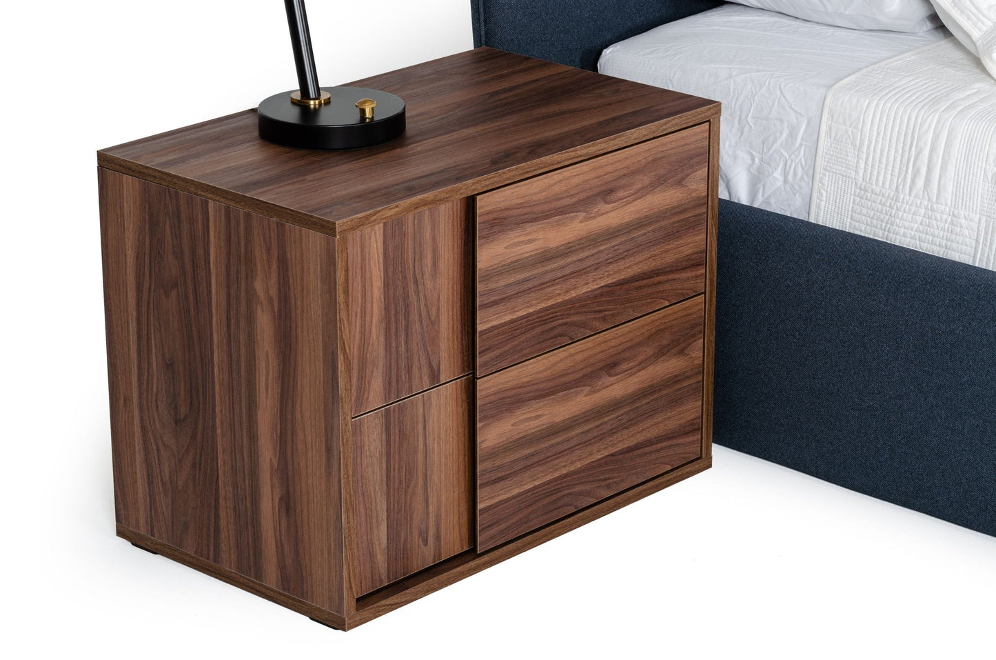 Nova Domus Asus - Italian Modern Walnut Nightstand