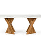 Modrest Cadence - Modern Walnut & Marble Dining Table