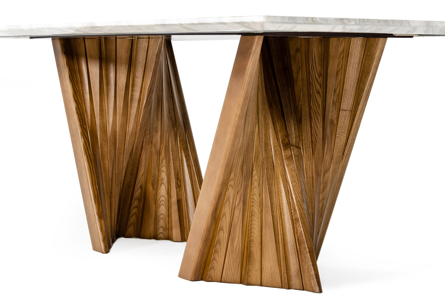 Modrest Cadence - Modern Walnut & Marble Dining Table