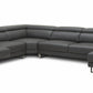 Divani Casa Hawkey - Contemporary Grey Full Leather U Shaped Sectional Sofa