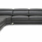 Divani Casa Hawkey - Contemporary Grey Full Leather U Shaped Sectional Sofa