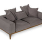 Divani Casa Corina - Modern Grey Linen Loveseat