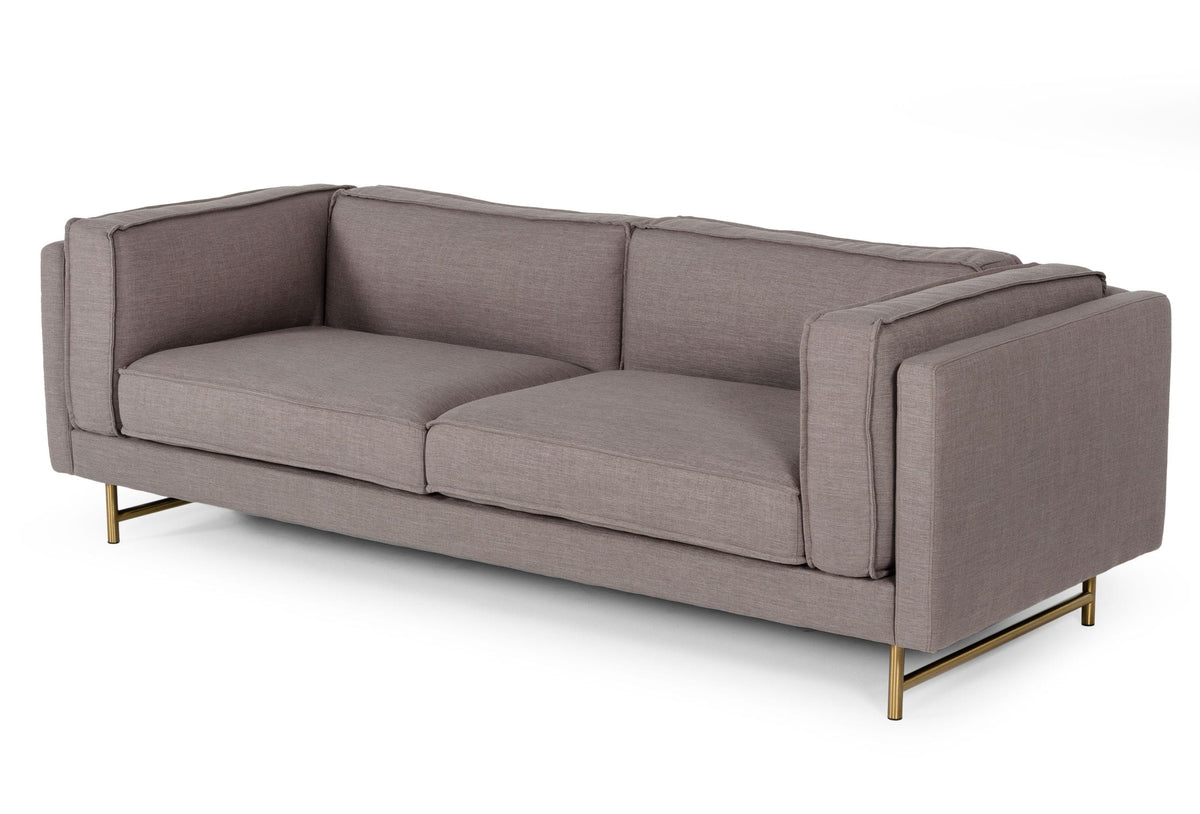 Divani Casa Keswick - Modern Grey Fabric Sofa