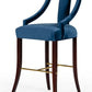 Modrest Kimball - Glam Blue Velvet Bar Stool