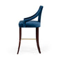 Modrest Kimball - Glam Blue Velvet Bar Stool