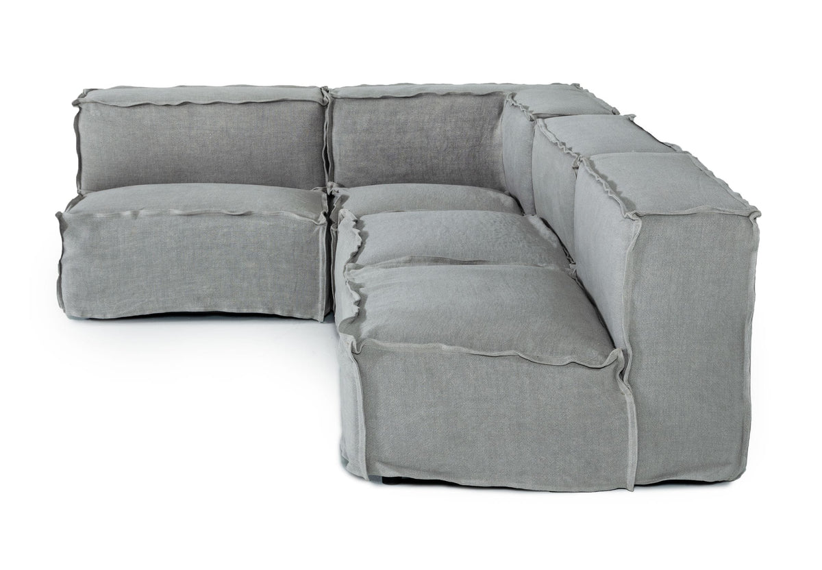 Divani Casa Navstar - Contemporary Modular Grey Fabric Sectional Sofa
