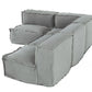 Divani Casa Navstar - Contemporary Modular Grey Fabric Sectional Sofa