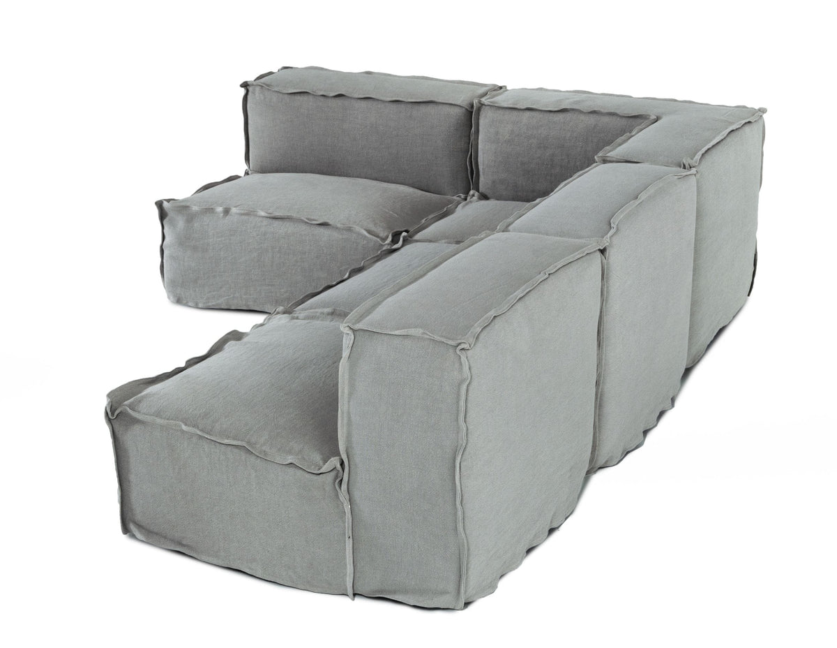 Divani Casa Navstar - Contemporary Modular Grey Fabric Sectional Sofa
