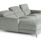Divani Casa Lupita - Modern Grey Fabric Left Facing Sectional Sofa