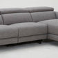 Divani Casa Lupita - Modern Grey Fabric Right Facing Sectional Sofa