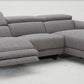 Divani Casa Lupita - Modern Grey Fabric Right Facing Sectional Sofa